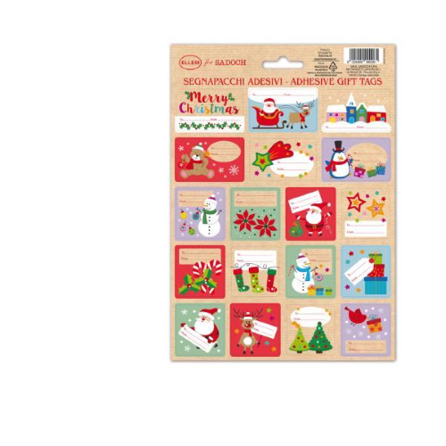 SAUL SADOCH REX SEGNAPACCHI ADESIVI NATALIZI FUSTELLATI COLORI ASSORTITI CONF 18 Pz.